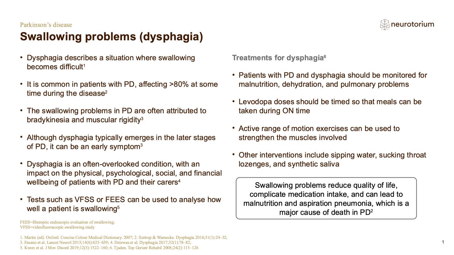 Parkinsons Disease – Non-Motor Symptom Complex and Comorbidities – slide 24